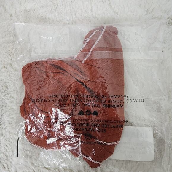 NEW We Are Hah x Free People Fly Girl Mesh Ruffle Thong Panty Bronze - Picture 6 of 8